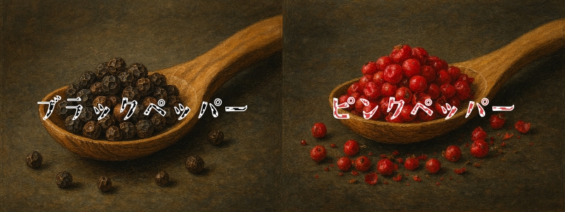 ブラックペッパーとピンクペッパー