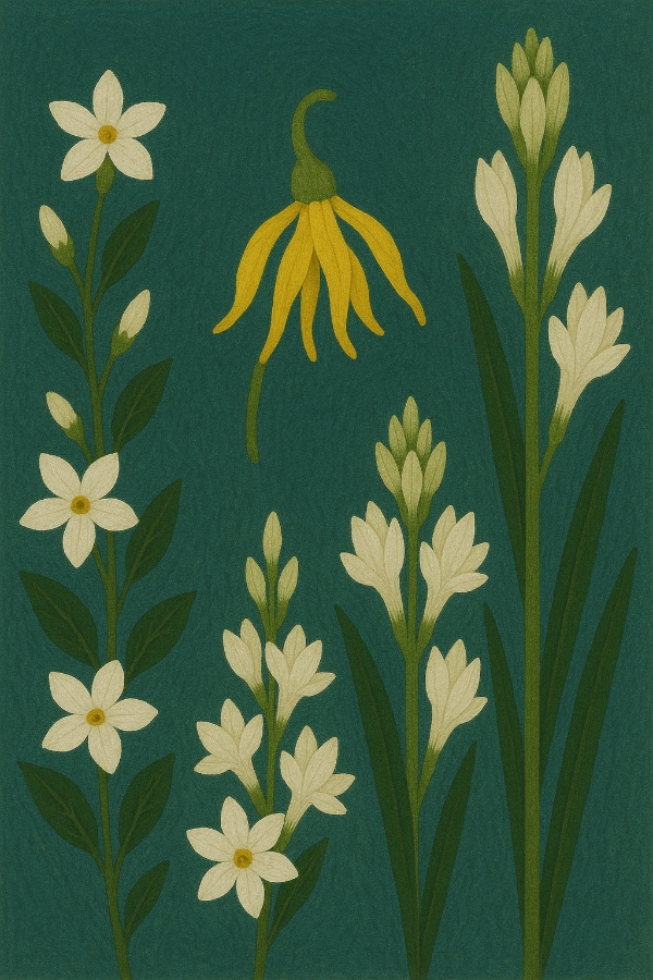 イランイランの香りのイメージ（ジャスミンとチュベローズの中間）