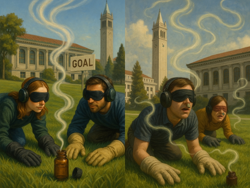 カリフォルニア大学バークレー校の嗅覚実験のイメージ