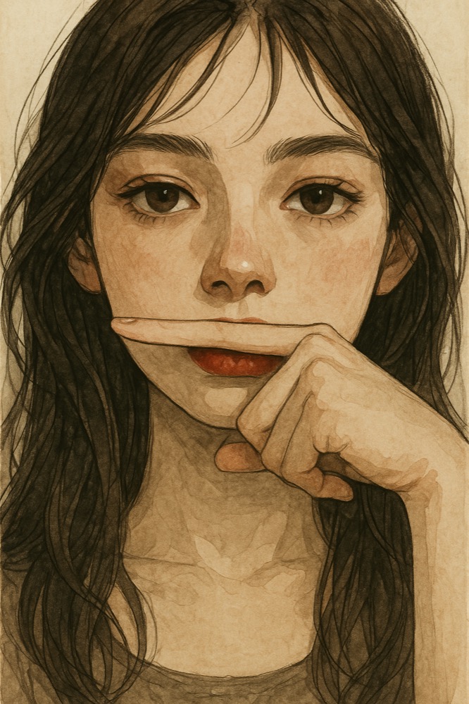 活性化しているほうの鼻の穴を調べている