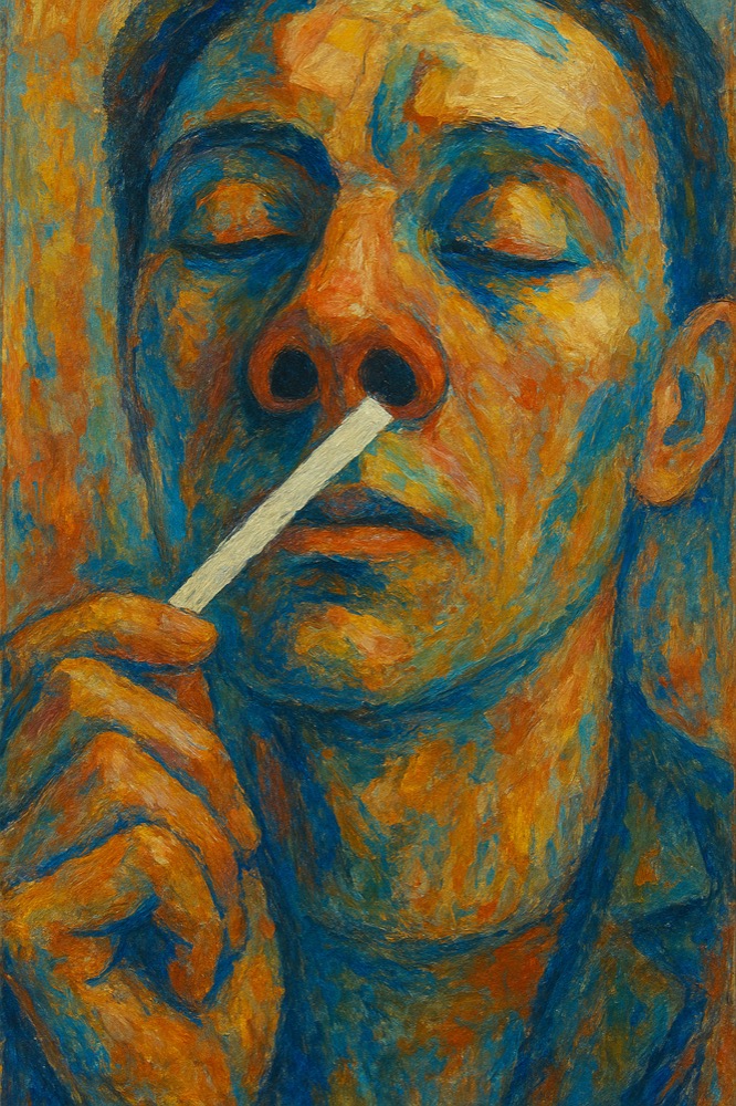 香水を試しているイメージ