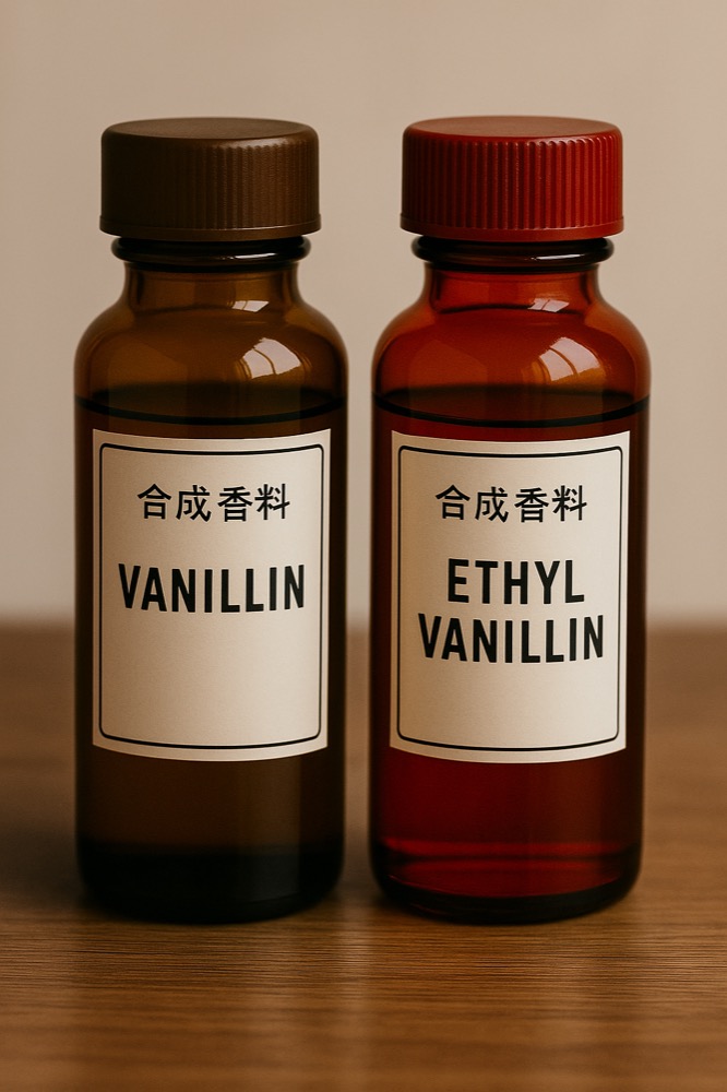 バニリンとエチルバニリンのイメージ